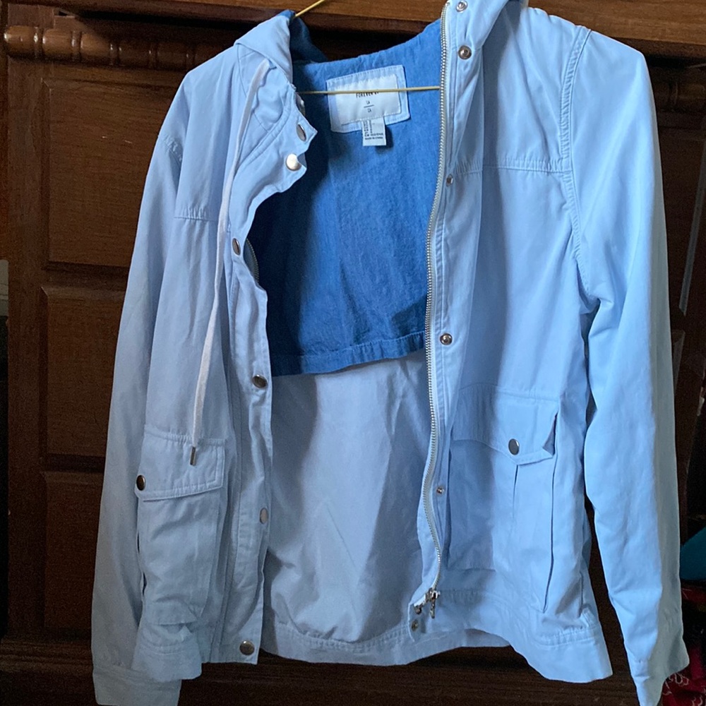 FOREVER 21 BLUE ZIP UP JACKET